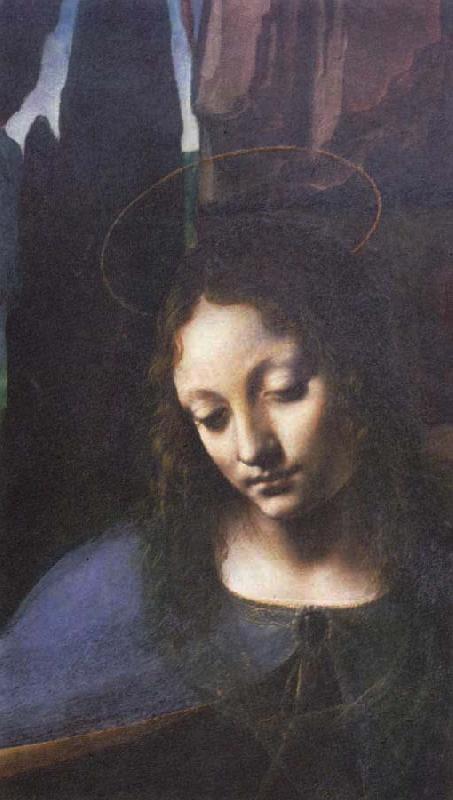 Leonardo  Da Vinci Detail of Madonna of the Rocks oil painting image